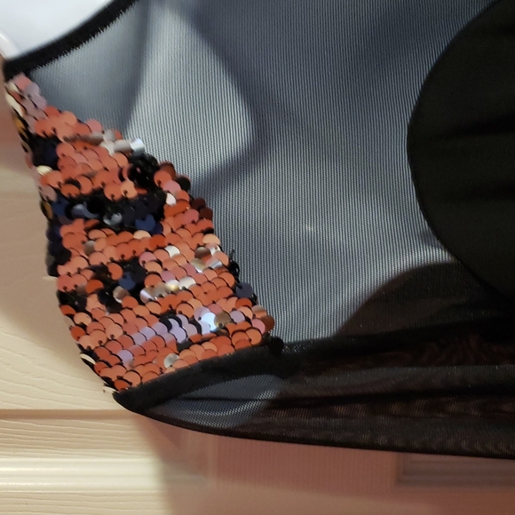 Betsy & Adam Black Embellished shear Dress - Picture 5 of 9